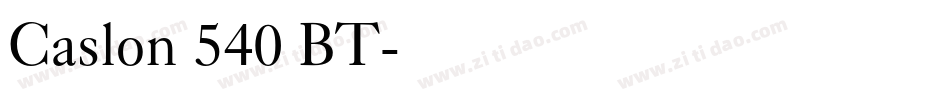 Caslon 540 BT字体转换